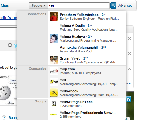 "linkedin type ahead query"